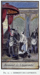 見習いの誓い-全メーソン修道会の騎士による「Adonhiramite Masonry」の刻印より