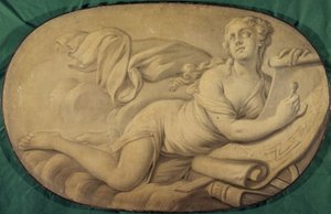 建築（寓意画、オテル・ラ・リヴィエール装飾画、カニャック 作： Unknown artist