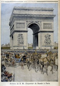 ロシア皇帝ニコライ2世のパリ到着 - 1896年11月10日付「Le Petite Journal」紙にて 作： Unknown artist