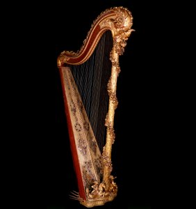 アートフランス。フランス王妃マリー・アントワネットのハープ（1755年～1793年 作： Unknown artist