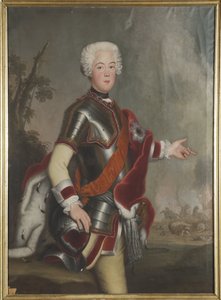 Auguste Guillaume de Prusse, prince et general - Prince Augustus William of Prussia (1722-1758)の肖像, Anonymous .キャンバスに油彩、18世紀前半。サイズ：149x117cmストックホルム国立博物館