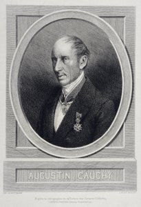 Augustin Louis Cauchy 1789-1857 イギリスの数学者 - 彫刻 作： Unknown artist
