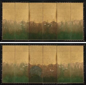 武蔵野平野の満月の秋の夕べ 作： Unknown artist