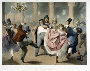 バル・ド・パリ1860年頃、プラドで行われた足を動かすカドリール 作： Unknown artist