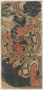 熊と戦う金太郎の旗 作： Unknown artist