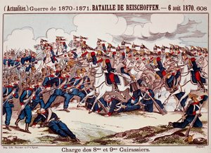 普仏戦争開戦時の1870年8月6日のワースの戦い（エングレーヴィング 作： Unknown artist