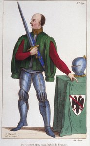 Bertrand du Guesclin (Duguesclin) (c. 1320-1380).フランスのコンスタブル。1830年のエングレーヴィング。