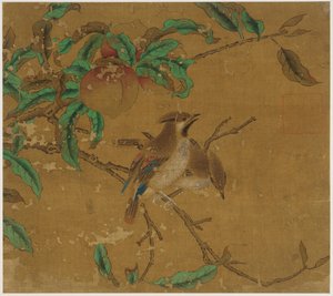 鳥と桃 作： Unknown artist