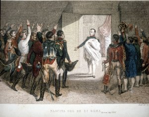 ローマの王の誕生皇帝ナポレオン1世（1769-1821）の息子、ナポレオン2世（フランシス・シャルル・ジョゼフ・ナポレオン・ボナパルト）が誕生。1811-1832. 作： Unknown artist