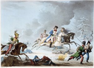 クラズノイの戦いでのボナパルト - サザーランド、デュブール、ロンドンの「ナポレオン戦争」にて 作： Unknown artist