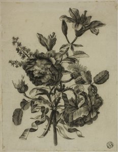バラとユリの花束 作： Unknown artist