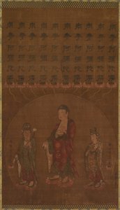 阿弥陀如来と二人の菩薩