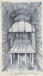 フランス人と野蛮人との対話またはインタビュー」の中の「ローの埋葬」。 作： Unknown artist