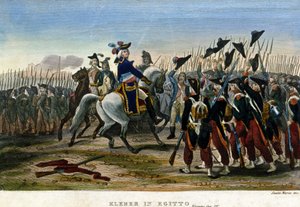 エジプトのキャンペーン（遠征）（1798年〜1801年）。Jean Baptiste Kleber将軍(1753-1800)のエジプト遠征。ナポレオン・ボナパルトは1799年8月、彼に軍の総司令官を任せた。 作： Unknown artist