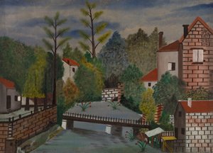 運河と住宅 作： Unknown artist