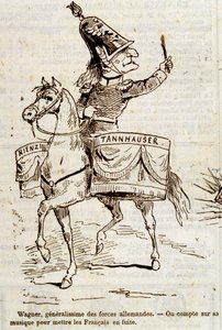 ドイツ軍総司令官ワーグナーの漫画（1870年8月7日付「日蝕」掲載