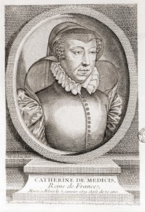カトリーヌ・ド・メディチ（カテリーナ・ド・メディチ）（1519年 - 1589年）。 作： Unknown artist