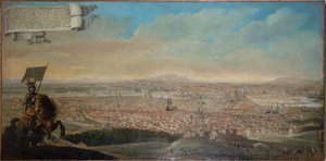 エッサールの騎馬像が描かれたパリの騎馬像、1645年頃（油彩・カンヴァス） 作： Unknown artist