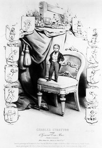 バーナムサーカスの有名な小人、トム・サム将軍（General Tom Thumb）の愛称を持つチャールズ・シャーウッド・ストラットン（1838-1883）。 作： Unknown artist