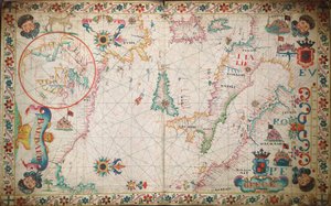 地中海南部とアドリア海の海図、1600年頃（写本） 作： Unknown artist