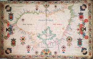 黒海の海図、1600年頃（写本） 作： Unknown artist