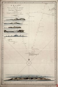 英国からマデイラ島への、ケンタウルス号（1797年）の往復航路図 作： Unknown artist