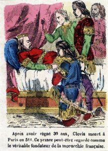 511年、死の床に就いたクロヴィス。