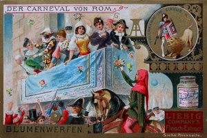 コレクターズ ピクチャー シリーズ ローマの謝肉祭、花を投げる 作： Unknown artist