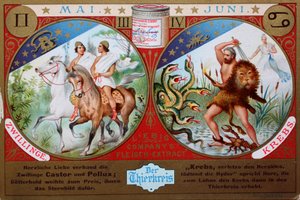 コレクターの写真シリーズ 干支、5 月と 6 月、双子座と蟹座 作： Unknown artist