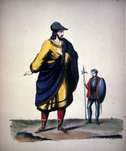 イタリアの作曲家ジュゼッペ・ヴェルディ(1813-1901)のオペラ「イル・トロヴァトーレ」のルナ伯爵の衣装(Le Ferre) 作： Unknown artist