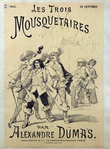 アレクサンドル・デュマ（1802-1870）の「三銃士」の19世紀版の表紙（個人蔵