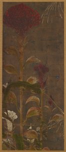 鶏頭、トウモロコシ、朝顔 作： Unknown artist