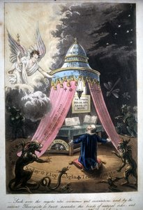 魔法の儀式。1825年の本。ミラノのモランド図書館。 作： Unknown artist