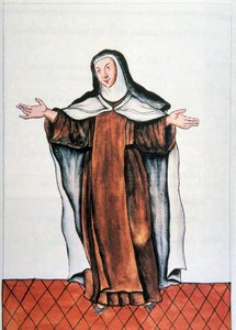 ペルーの日常生活と風俗: "" Carmelite dechaussee "" Trujillo del Peru "" Trujillo司教(1782-1785)のBaltasar Martinez Companon y Bajandaの本から抜粋した水彩画。18世紀 Madrid.パラシオ・リアル図書館 作： Unknown artist