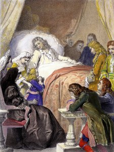 1715年9月1日、フランス王ルイ14世（1638-1715）がヴェルサイユで死去し、後のルイ15世（1710-1774）が誕生する。 作： Unknown artist
