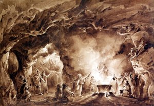 ジュゼッペ・ヴェルディ（1813〜1901）作曲のオペラ「マクベス」の装飾。1847年の初版の表紙にも使用されたアクアタンテ。