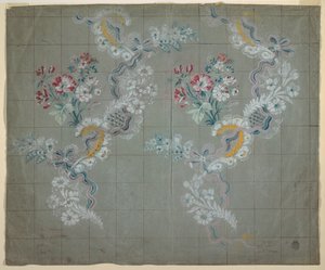 シルクブロケードのデザイン 作： Unknown artist