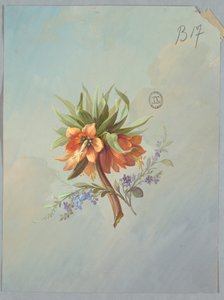 壁紙とテキスタイルのデザイン: 花 作： Unknown artist