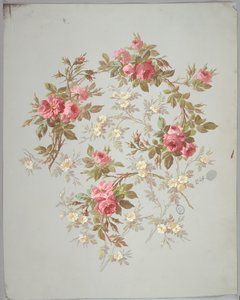 壁紙とテキスタイルのデザイン: 花 作： Unknown artist