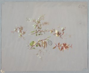 壁紙とテキスタイルのデザイン: 花 作： Unknown artist