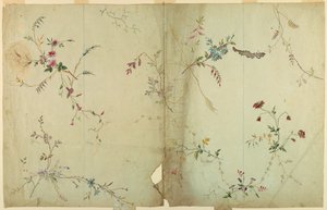 シルクブロケードのデザイン 作： Unknown artist