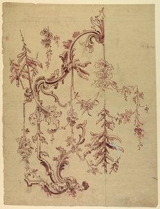 織物またはプリント生地または壁紙のデザイン 作： Unknown artist