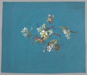 壁紙やテキスタイル、花のデザイン 作： Unknown artist