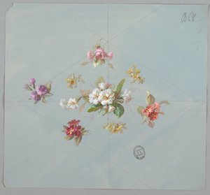 壁紙とテキスタイルのデザイン: 花 作： Unknown artist