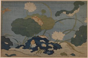 トンボとハス 作： Unknown artist