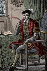 日記を書くエドワード6世 - King Edward VI (1537-1553) writing his Journal 作： Unknown artist