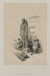 エジプトとヌビア、第 2 巻: ヌビア、ワディ サブアの神殿前の巨像 作： Unknown artist