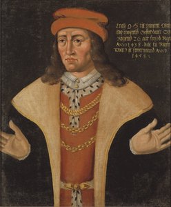 Erik (Eric) I de Pomeranie, roi de Danemark, Norvege et Suede - Eric (Eric) I de Pomeranie, roi de Danemark, Norvege et Suede - Portrait of Eric of Pomerania (1382-1459), King of Denmark, Norway and Sweden, Anonymous .キャンバスに油彩。サイズ：78x64cmストックホルム国立博物館 作： Unknown artist