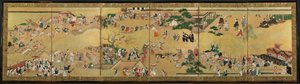 お祭りの様子 作： Unknown artist