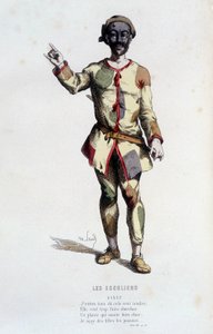フランソワ・ペラン（François Perrin 1533-1606）の「les escolliers」、エドゥアール・フルニエ（Edouard Fournier）の「le theatre francais au 16 eme et 17 eme eque anterieur à Moliere」に登場するフィネ。 作： Unknown artist